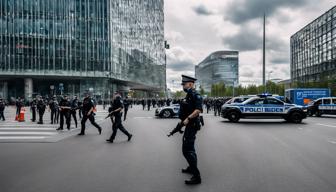 Sicherheitsvorkehrungen rund um den Potsdamer Platz während des Besuchs von Joe Biden in Berlin